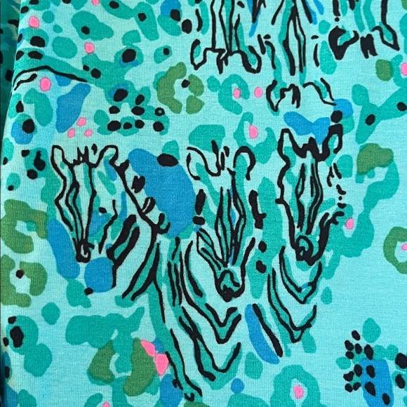 Lilly Pulitzer NWT Teal and Black Strapless Animal Print Maxi Dress - Picture 6 of 10